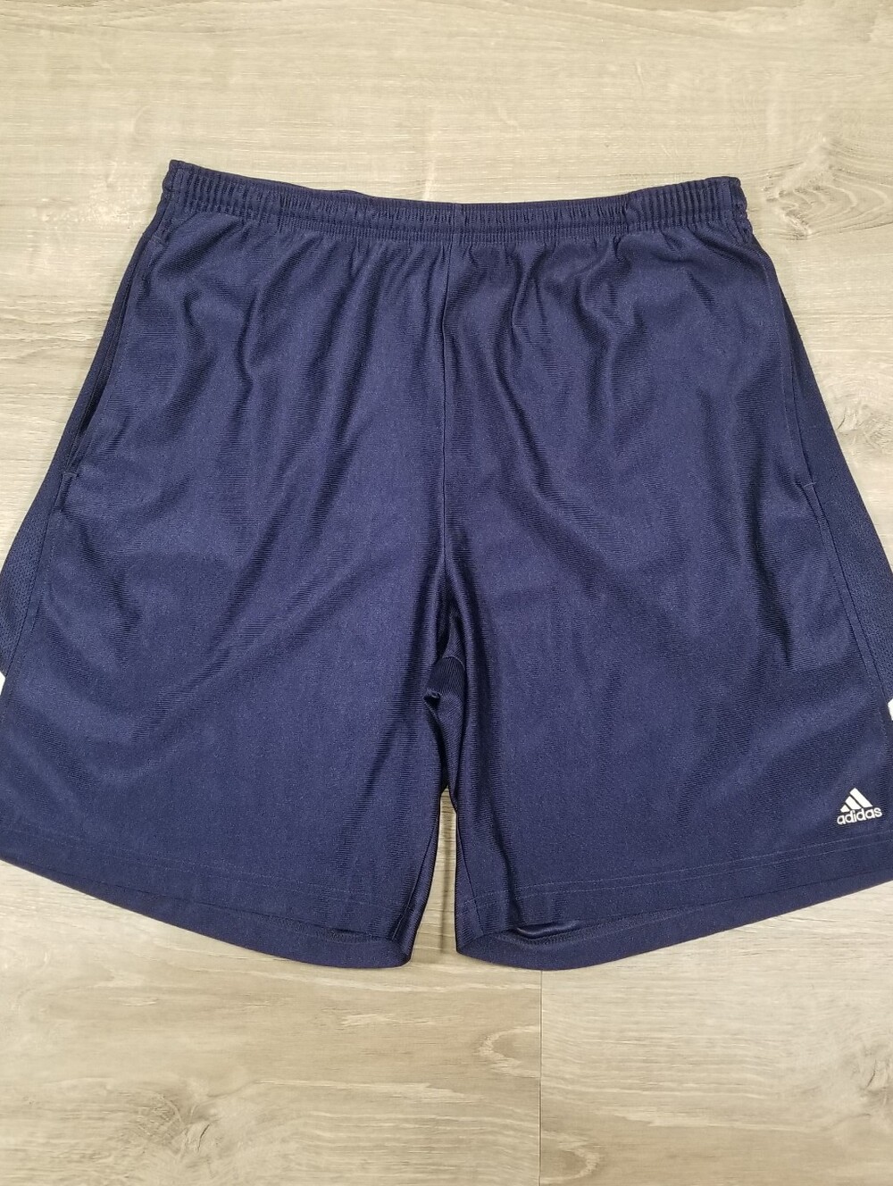 Vintage Y2K Adidas Basketball Shorts Men's XL Blue Dazzle Shiny Silky Satin